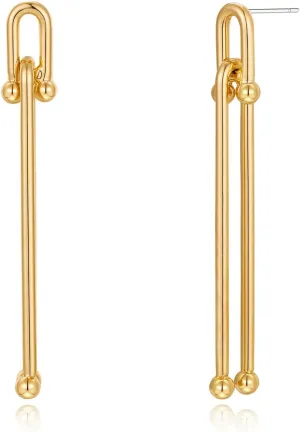 Gold Silver Huggig Earrings for Women Rectangular Hoop Earrings Daily Earrings Gift