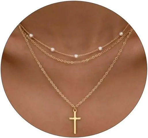 Gold Silver Pearl Necklaces for Women Dainty Pearls Necklace Round Imitation Choker Simple Bridesmaid Wedding Jewelry