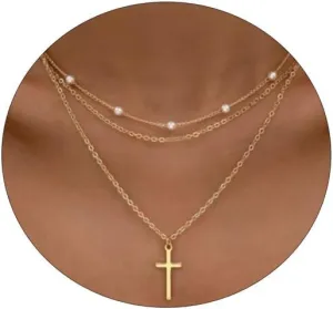 Gold Silver Pearl Necklaces for Women Dainty Pearls Necklace Round Imitation Choker Simple Bridesmaid Wedding Jewelry