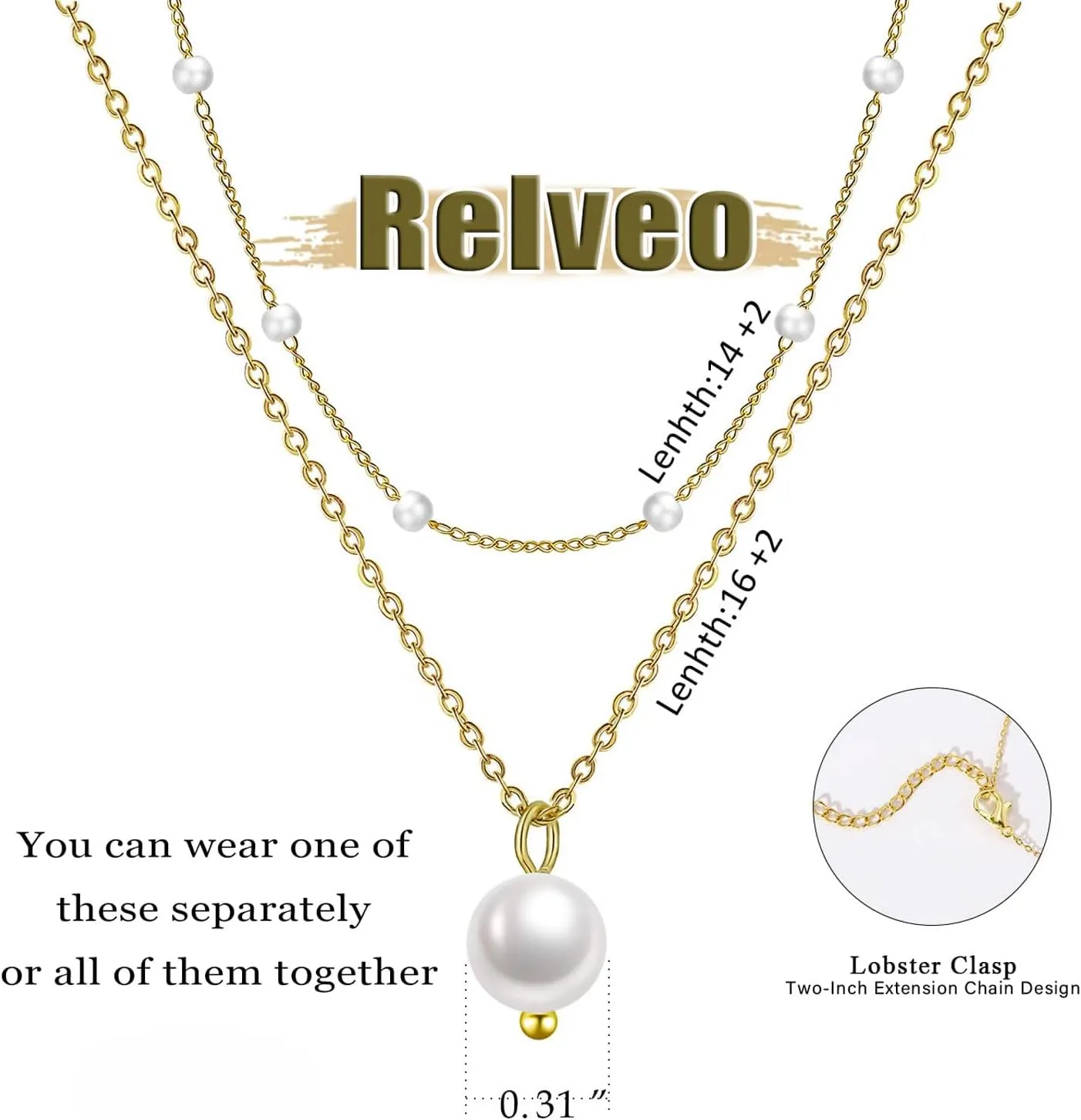 Gold Silver Pearl Necklaces for Women Dainty Pearls Necklace Round Imitation Choker Simple Bridesmaid Wedding Jewelry