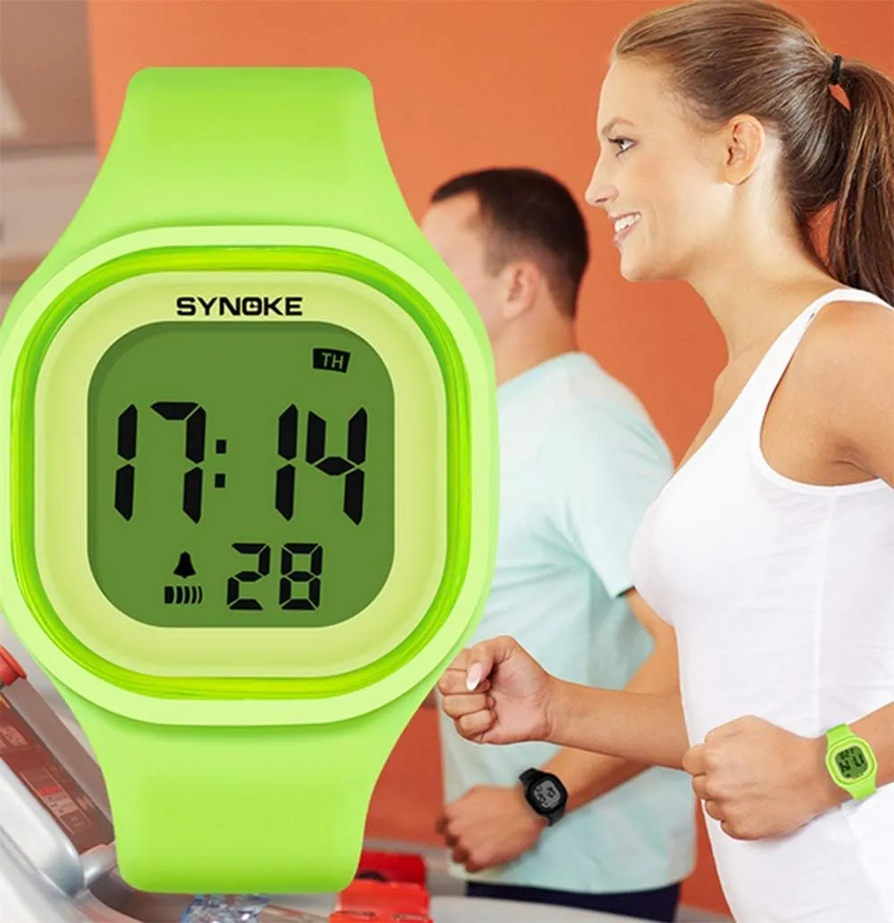 Gosasa Male and Female Digital Sports Watches LED Electron 50m Waterproof Luminous Silicone Watch