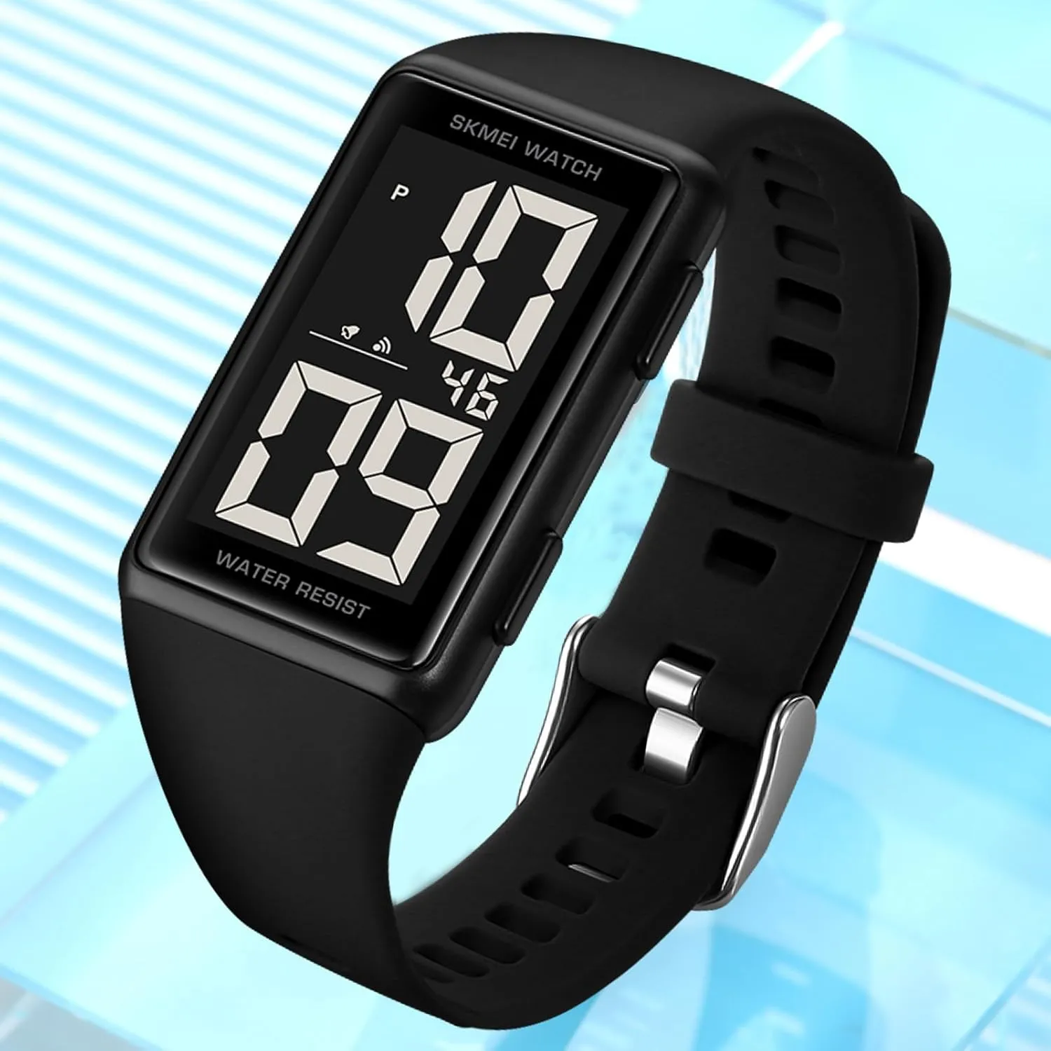Gosasa Square Men's and Women's Leisure Sports Digital Watch Multifunctional Sports Watch Digital Dial Waterproof LED Watch Fashion Minimalist Design