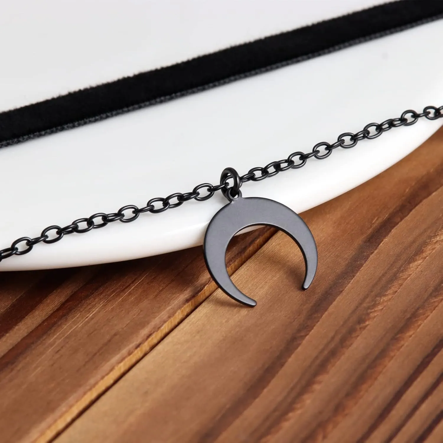 Gothic Choker, Choker Necklace for Women, Black Velvet Choker, Layered Necklace, Goth Jewelry for Women