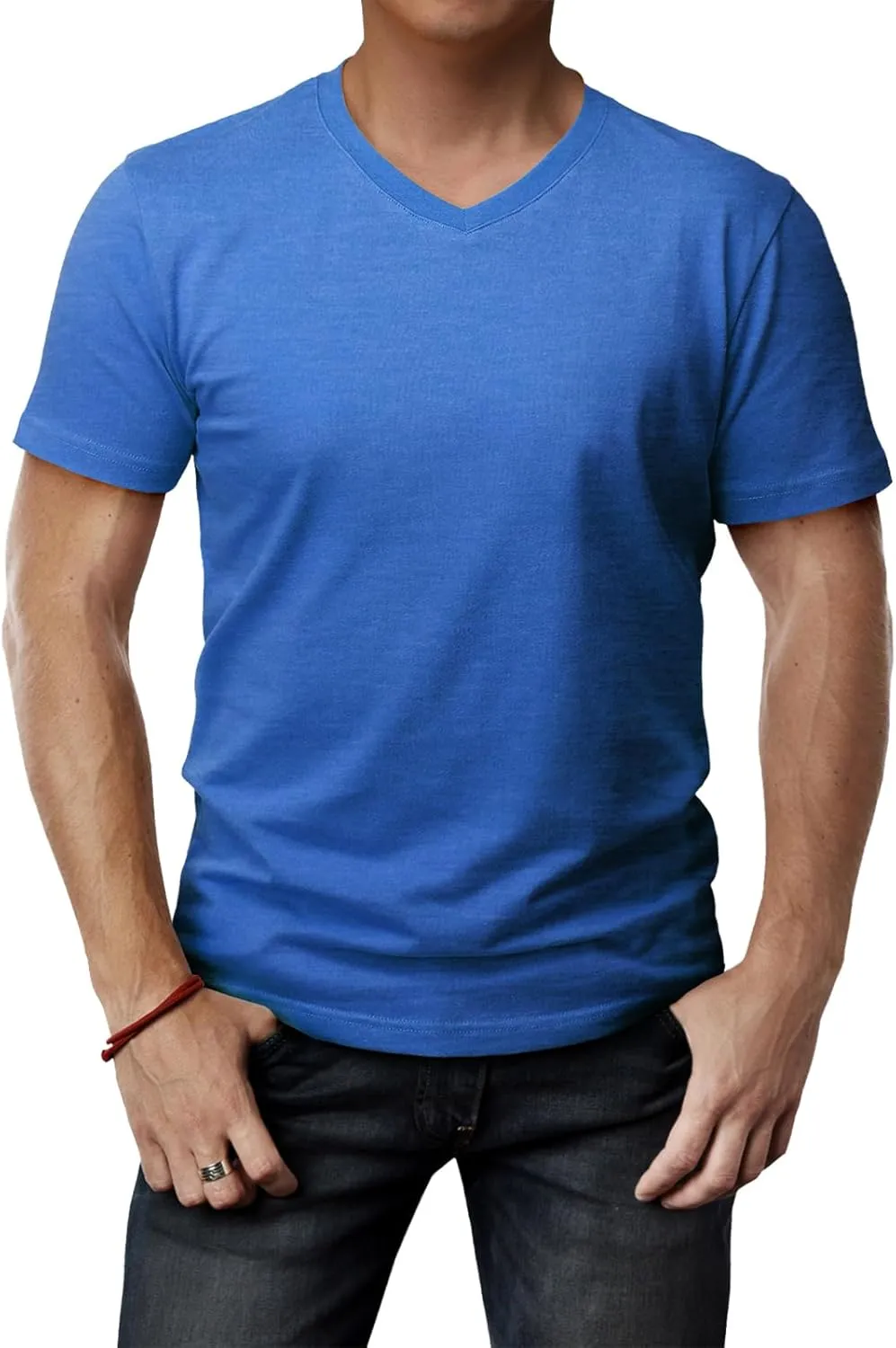 H2H Mens Casual Slim Fit Short Sleeve T-Shirts Soft Lightweight V-Neck/Crew-Neck Size XS to 3XL