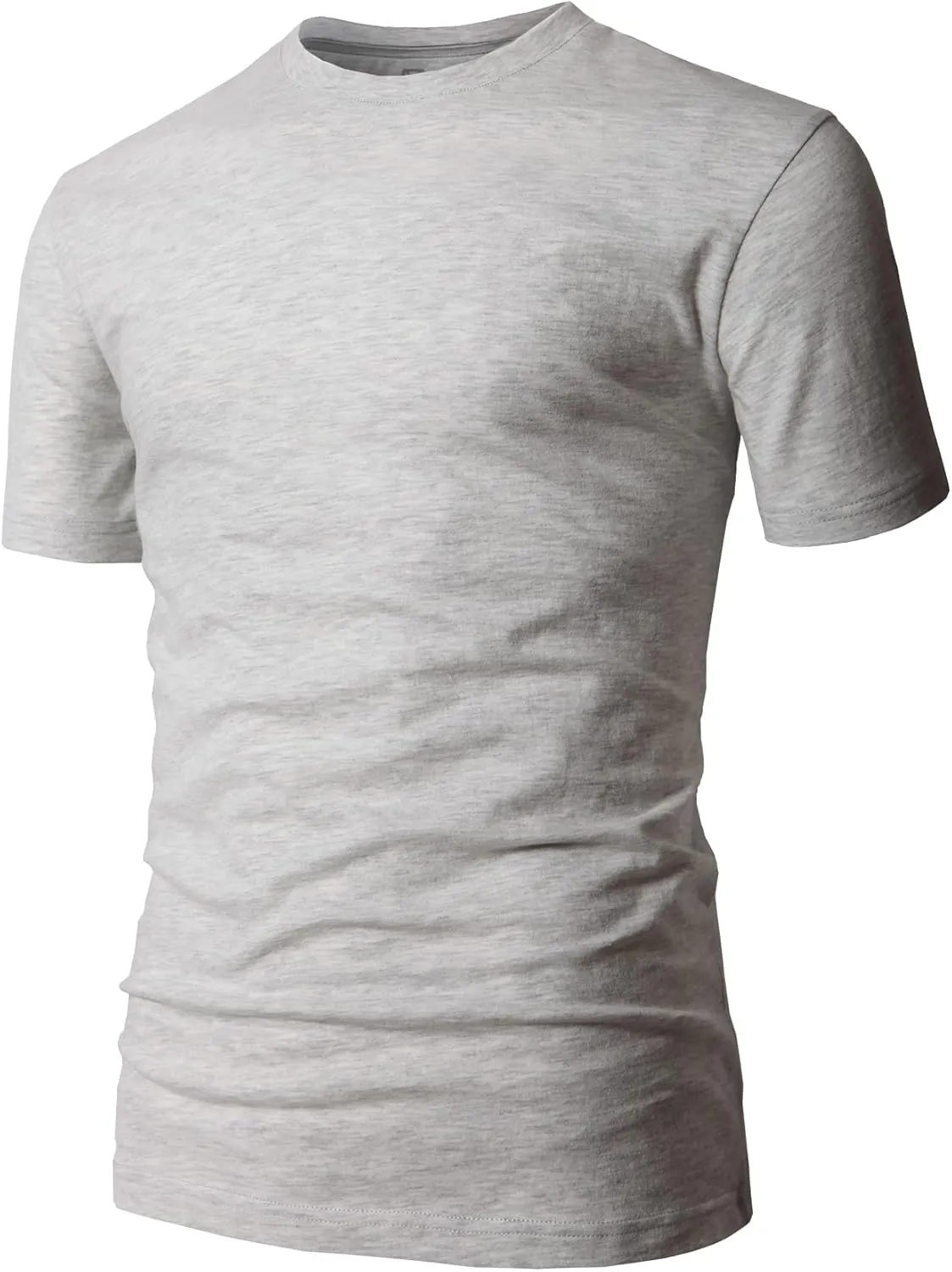 H2H Mens Casual Slim Fit Short Sleeve T-Shirts Soft Lightweight V-Neck/Crew-Neck Size XS to 3XL