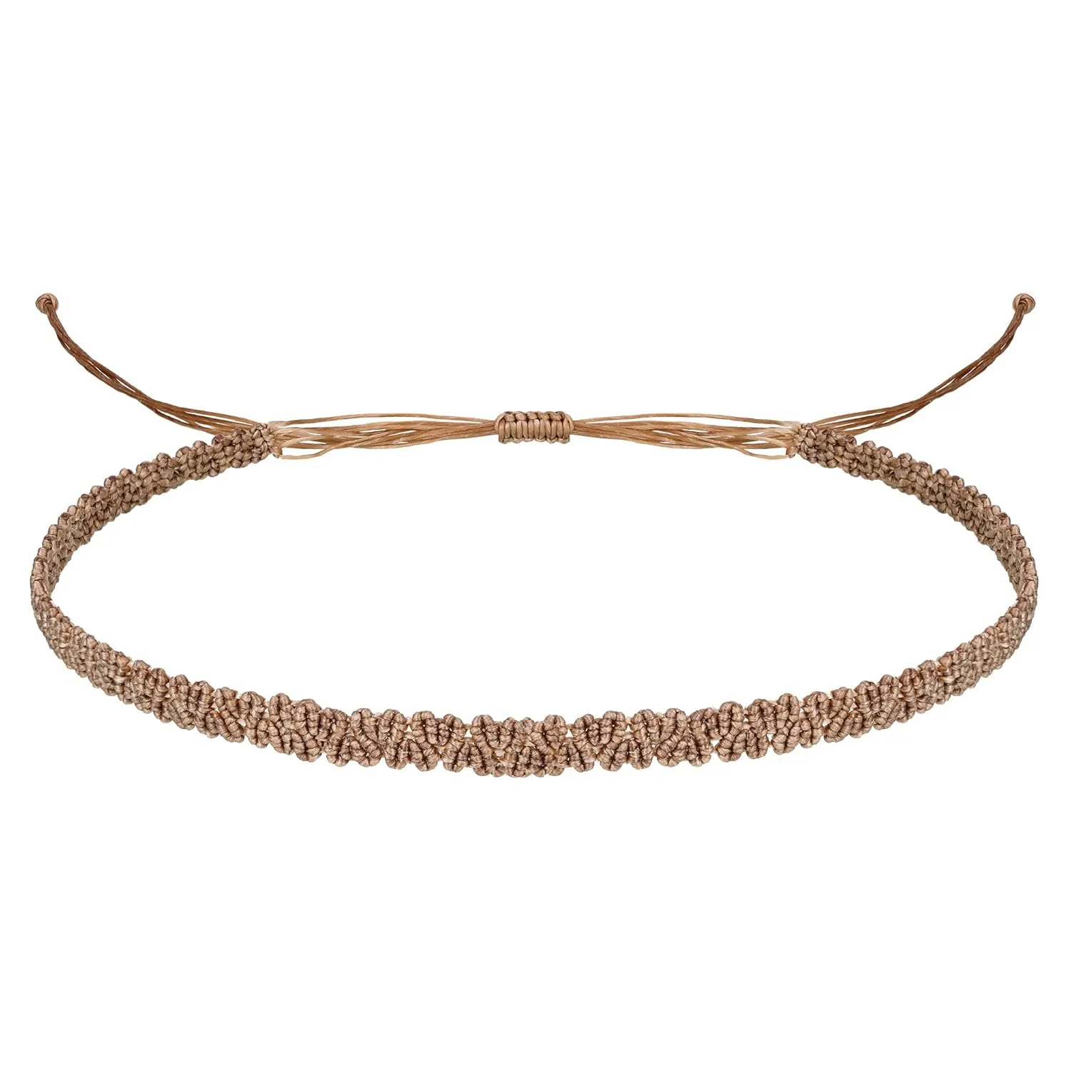 Handmade Choker Necklace Macrame Woven Necklaces for Women Teen Girls Chokers Jewelry Birthday Christmas Gifts for Mom Daughter Wife Adjustable Chokers for Women Braided Collar Necklace