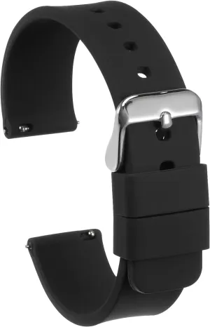 HARFINGTON Silicone Watch Band Quick Release Soft Rubber Replacement Watch Strap with Stainless Steel Buckle for Men Women