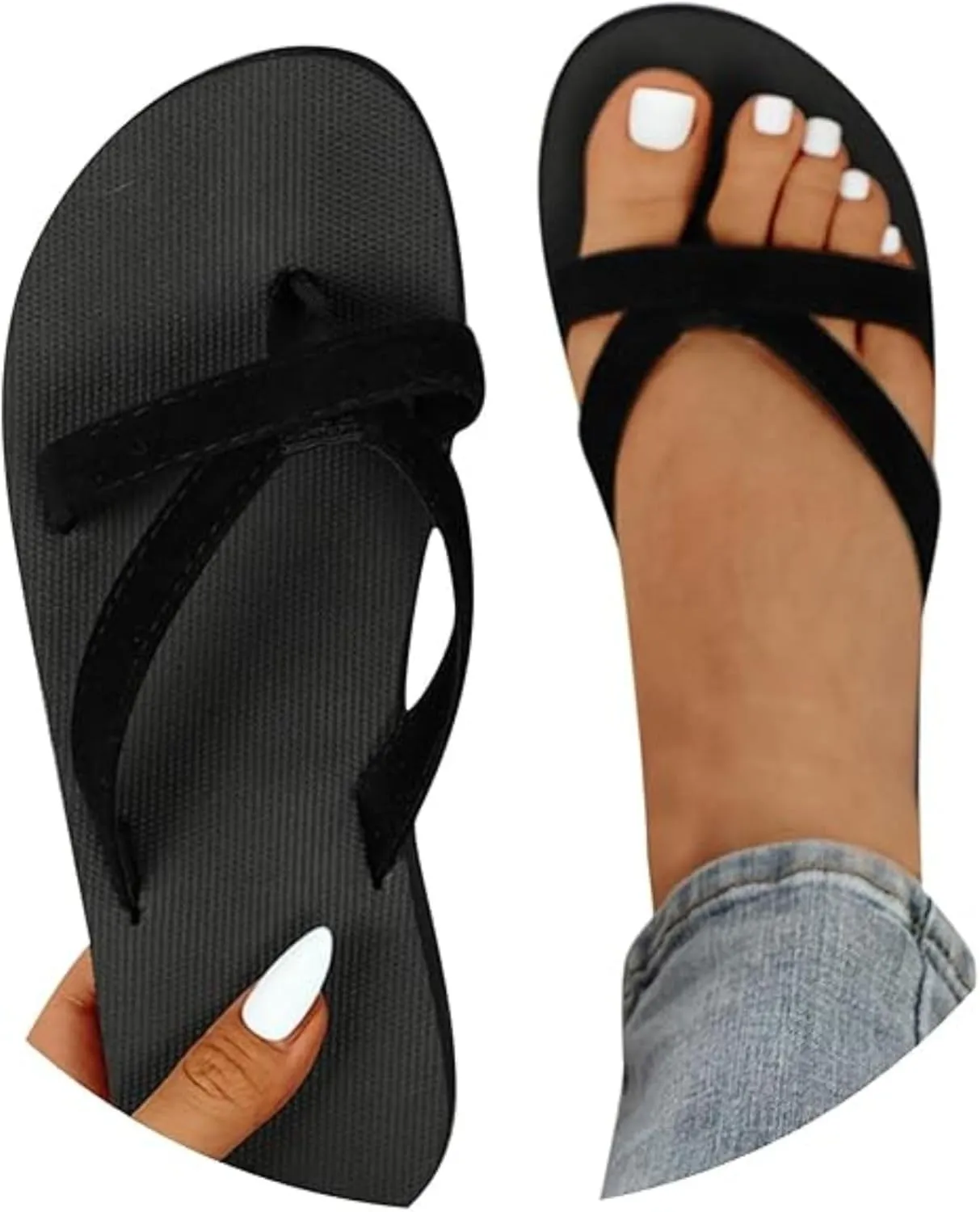 Hawaiian Sandals for Women, Womens Beach Sandals with Arch Support Yoga Foam Flip Flops Thong Sandal Non-Slip Yoga Mat Comfortable Vacation Slippers 2025 Flat Shoes