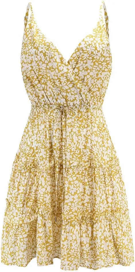 HHmei Women's Sleeveless Casual Solid Off-Shoulder Short Sleeve Bow Printing Princess Mini Dress