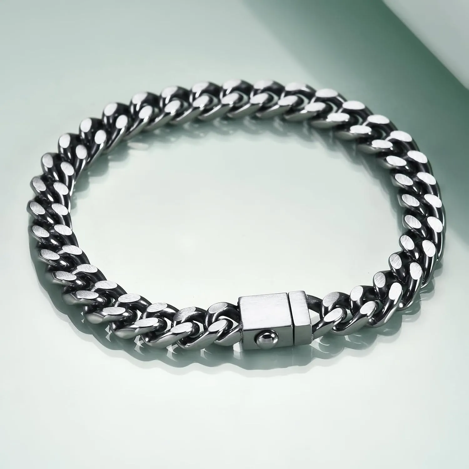 Hip Hop Stainless Steel Chain Bracelets for Men Women Cuban Bracelets Padlock Couple Bracelet