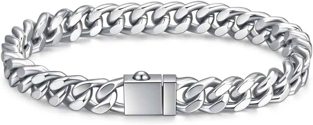 Hip Hop Stainless Steel Chain Bracelets for Men Women Cuban Bracelets Padlock Couple Bracelet