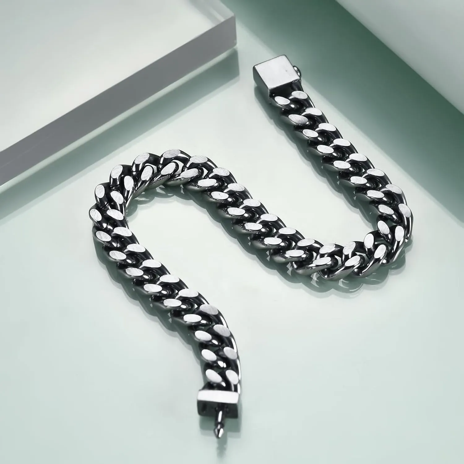 Hip Hop Stainless Steel Chain Bracelets for Men Women Cuban Bracelets Padlock Couple Bracelet