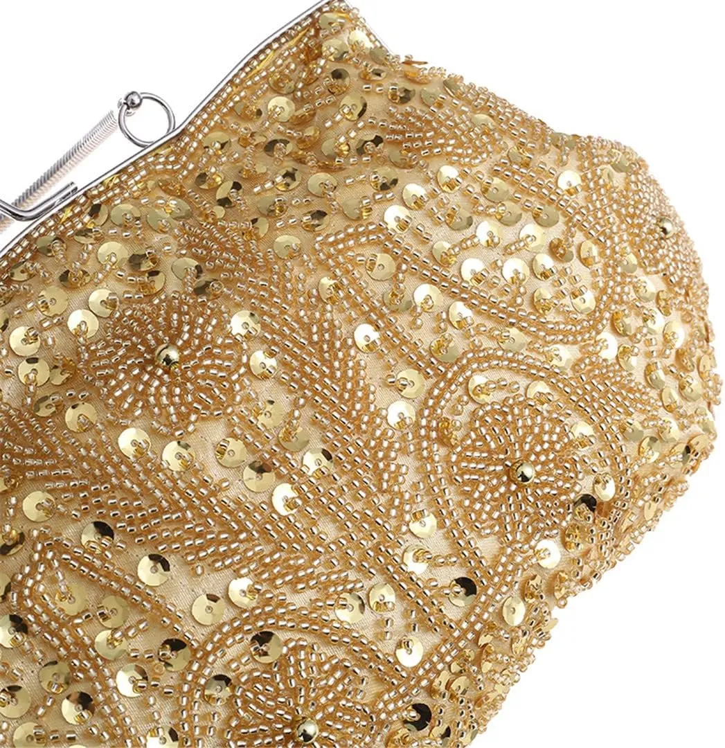 Hollow Out Day Clutch With Handle Flower Ladies Purse Beading Embroidery Party Evening Bags