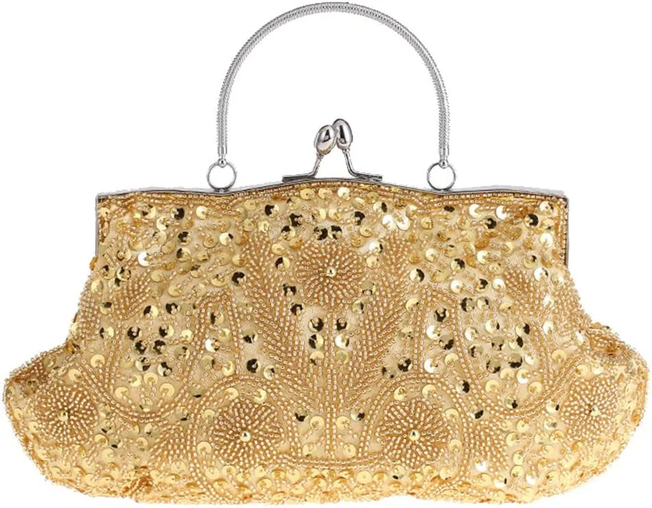 Hollow Out Day Clutch With Handle Flower Ladies Purse Beading Embroidery Party Evening Bags