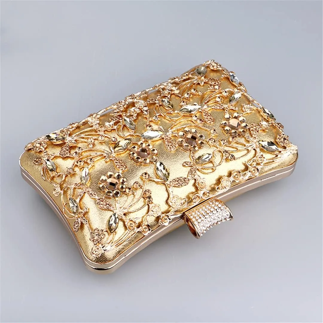 Hollow Out Style Evening Bags Party Day Clutch Bag Diamonds Chain Shoulder Handbags Purse
