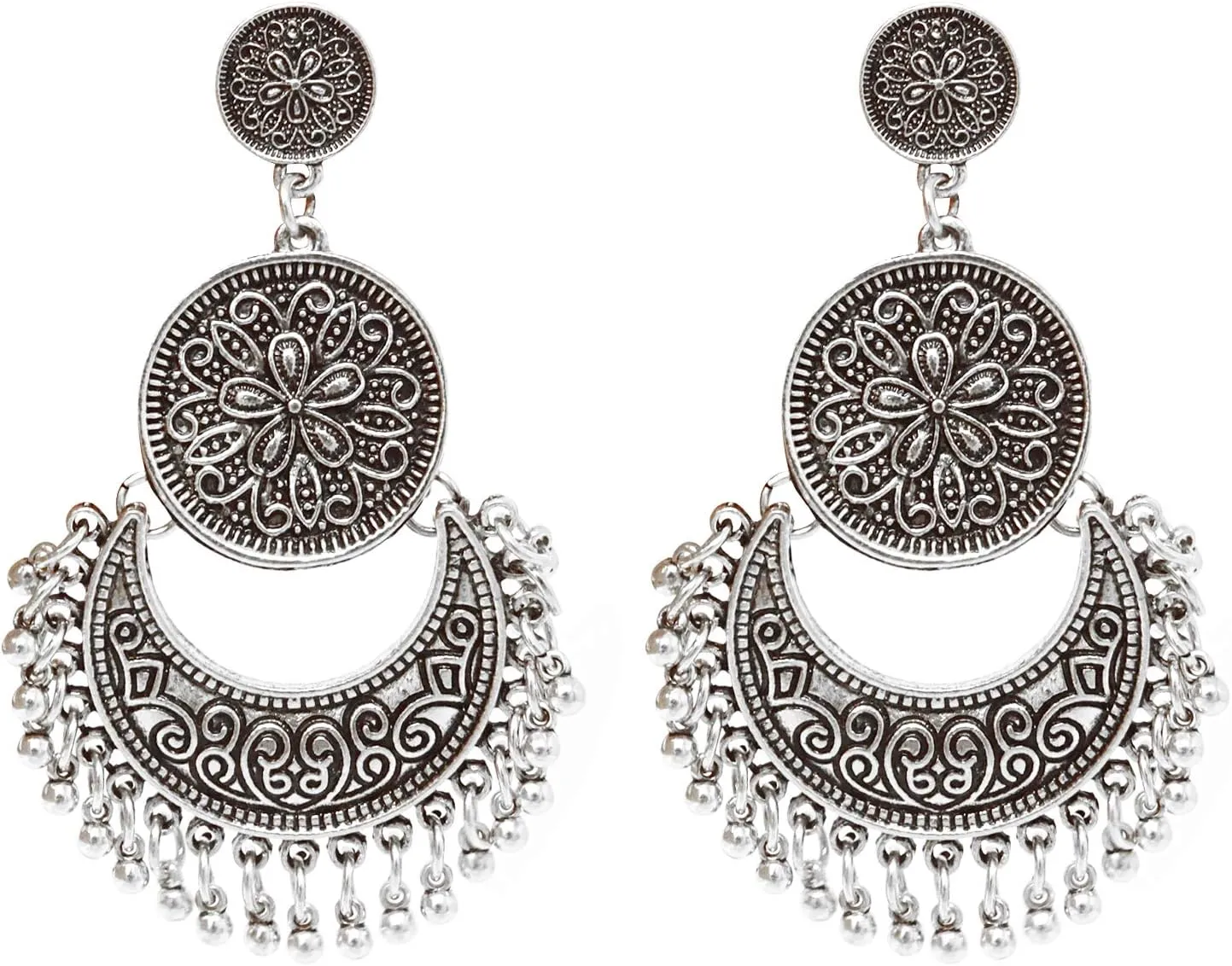 Honbay Bohemian Fashion Earrings National Style Retro Earrings Gypsy Dangle Earrings