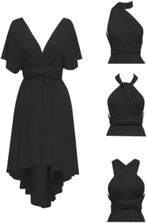 Infinity Dresses for Bridesmaid - High Low Multi-Way Dress - Ruffles Spandex Convertible Dresses - SDD167