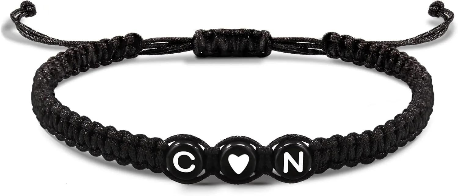Initial Bracelets for Women Men's Bracelets Gifts for Girlfriend Boyfriend Letter Bracelets I Love You Gifts for Her Him Best Friend Birthday Gift Christmas Jewelry