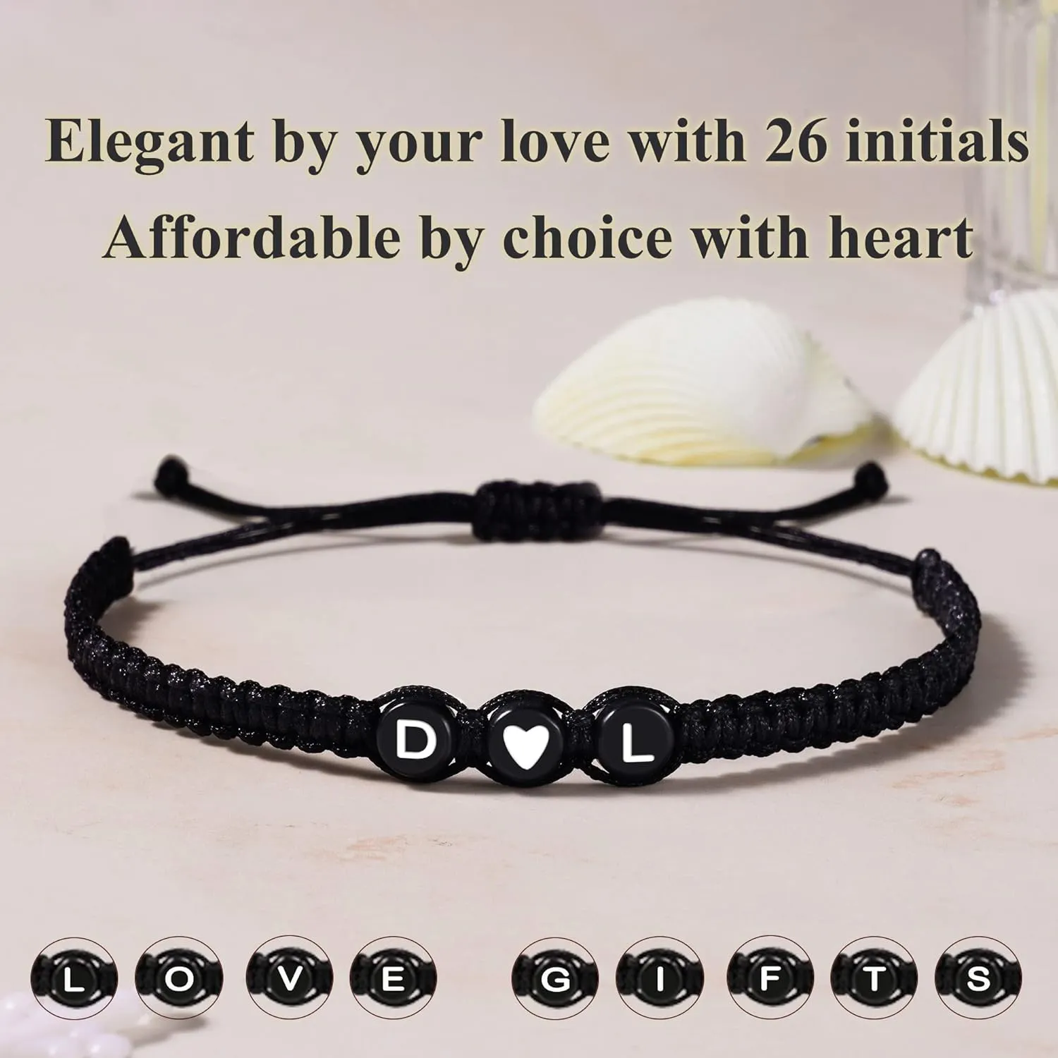 Initial Bracelets for Women Men's Bracelets Gifts for Girlfriend Boyfriend Letter Bracelets I Love You Gifts for Her Him Best Friend Birthday Gift Christmas Jewelry