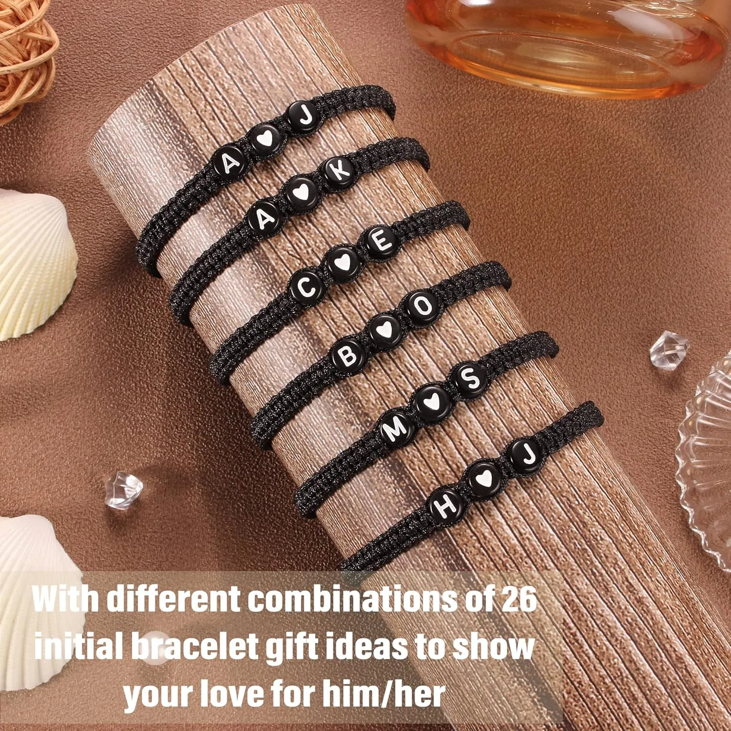 Initial Bracelets for Women Men's Bracelets Gifts for Girlfriend Boyfriend Letter Bracelets I Love You Gifts for Her Him Best Friend Birthday Gift Christmas Jewelry