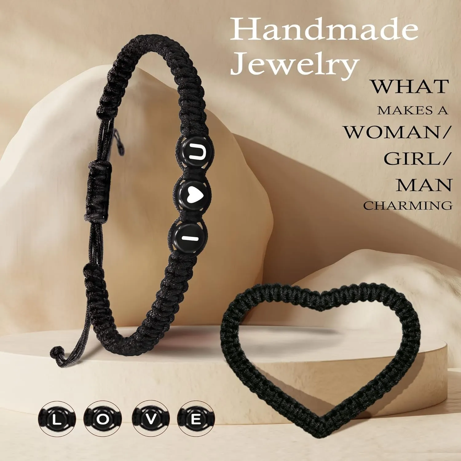 Initial Bracelets for Women Men's Bracelets Gifts for Girlfriend Boyfriend Letter Bracelets I Love You Gifts for Her Him Best Friend Birthday Gift Christmas Jewelry