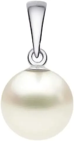 Japanese Cream Akoya Cultured Pearl Pendant for Women AAAA Quality in Sterling Silver (7-7.5mm) - PremiumPearl