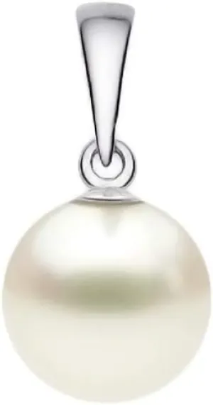 Japanese Cream Akoya Cultured Pearl Pendant for Women AAAA Quality in Sterling Silver (7-7.5mm) - PremiumPearl