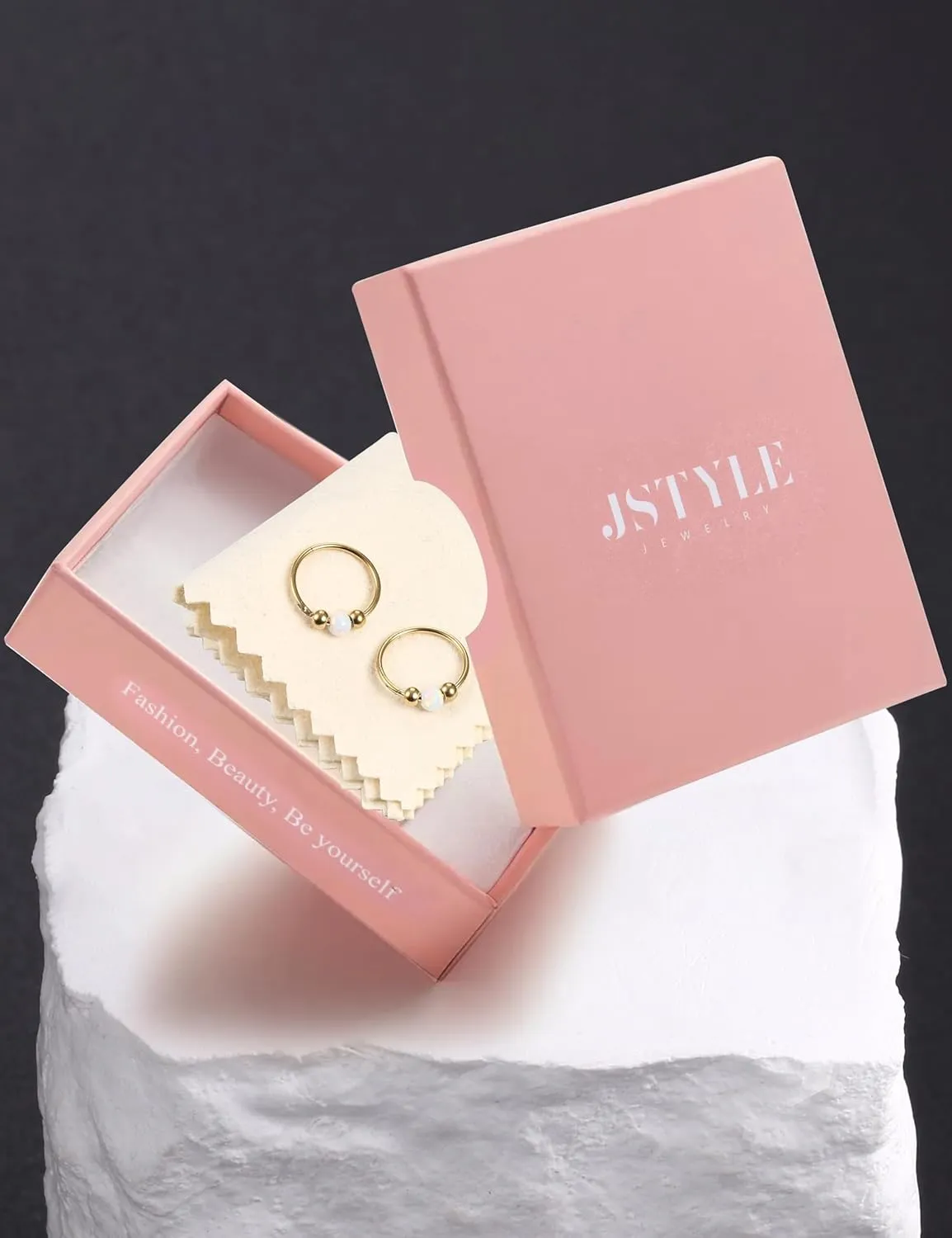 Jstyle 16G/18G/20G Surgical Steel Nose Rings Hoops Women Hypoallergenic Septum Rings Hinged Clicker for Helix Daith Tragus Rook Conch Lip Ring Hoop Cartilage Earring Body Piercing Jewelry 8mm/10mm