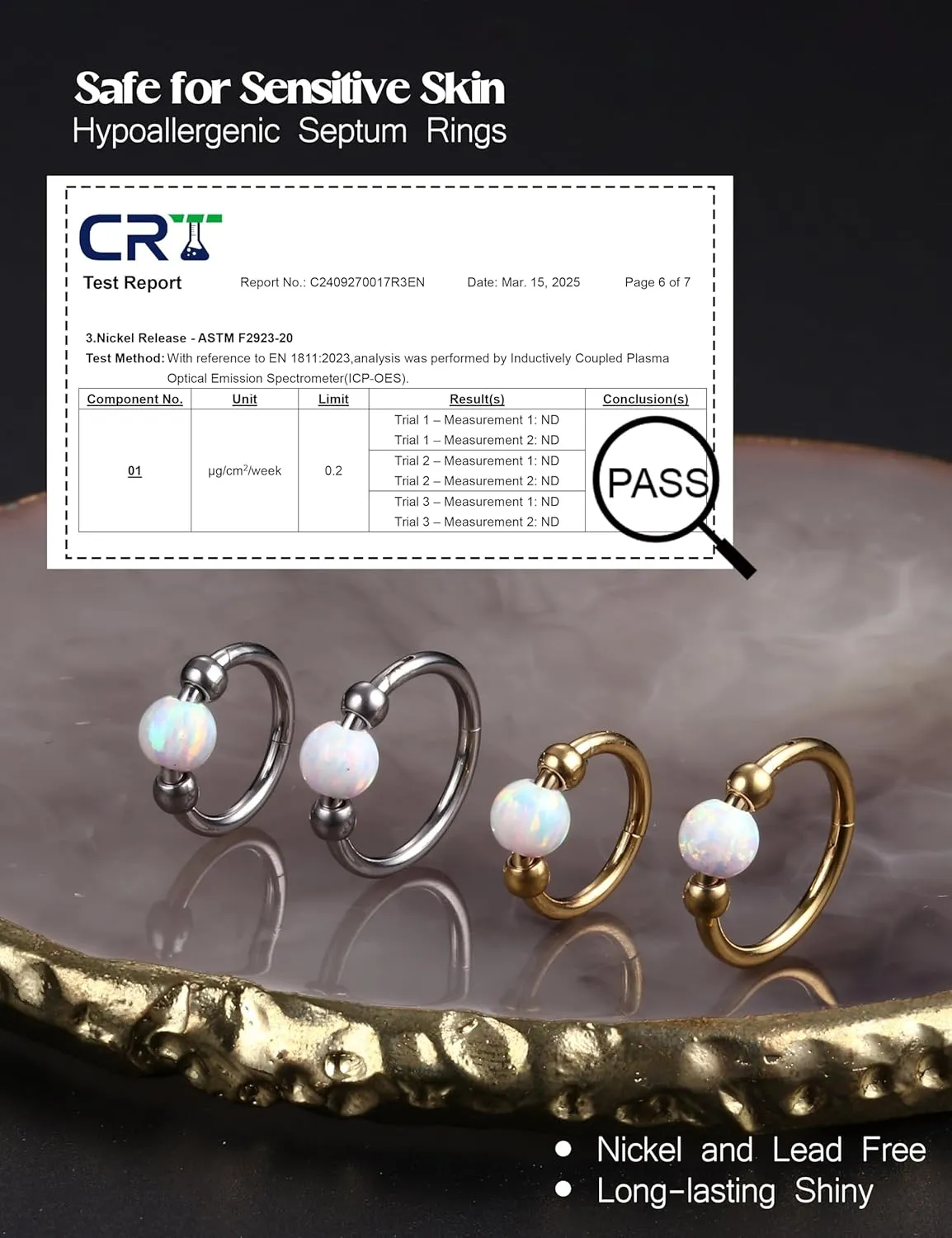 Jstyle 16G/18G/20G Surgical Steel Nose Rings Hoops Women Hypoallergenic Septum Rings Hinged Clicker for Helix Daith Tragus Rook Conch Lip Ring Hoop Cartilage Earring Body Piercing Jewelry 8mm/10mm