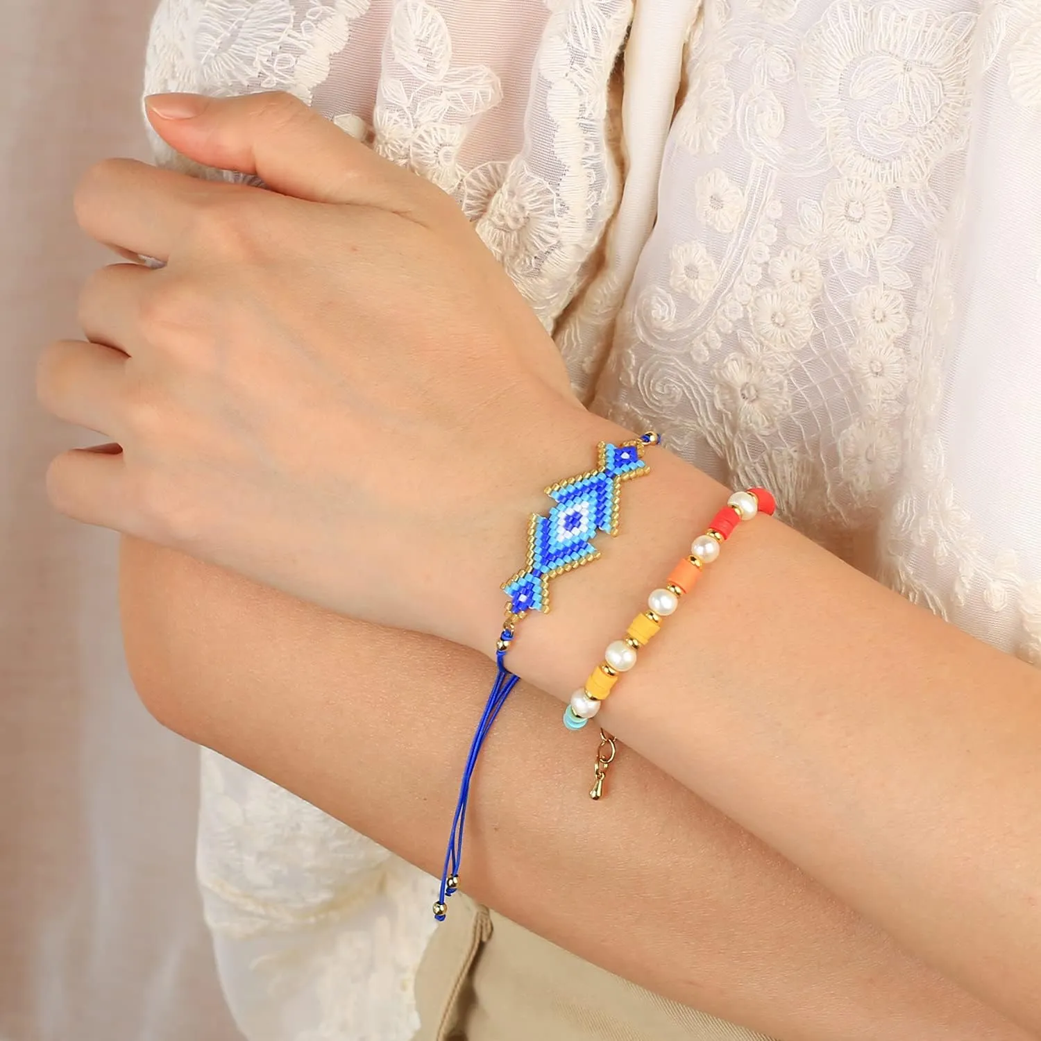 KELITCH New Shell Pearl Bracelets Boho Colorful Miyuki Beads Friendship Bracelets Women Charm Bracelet