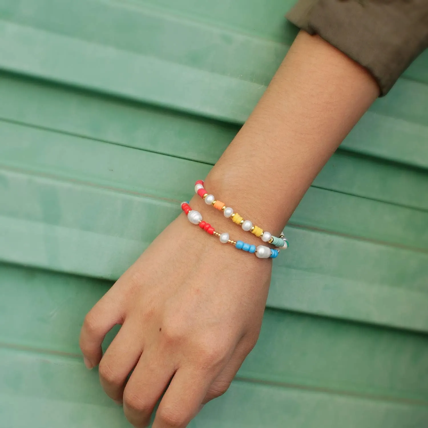 KELITCH New Shell Pearl Bracelets Boho Colorful Miyuki Beads Friendship Bracelets Women Charm Bracelet