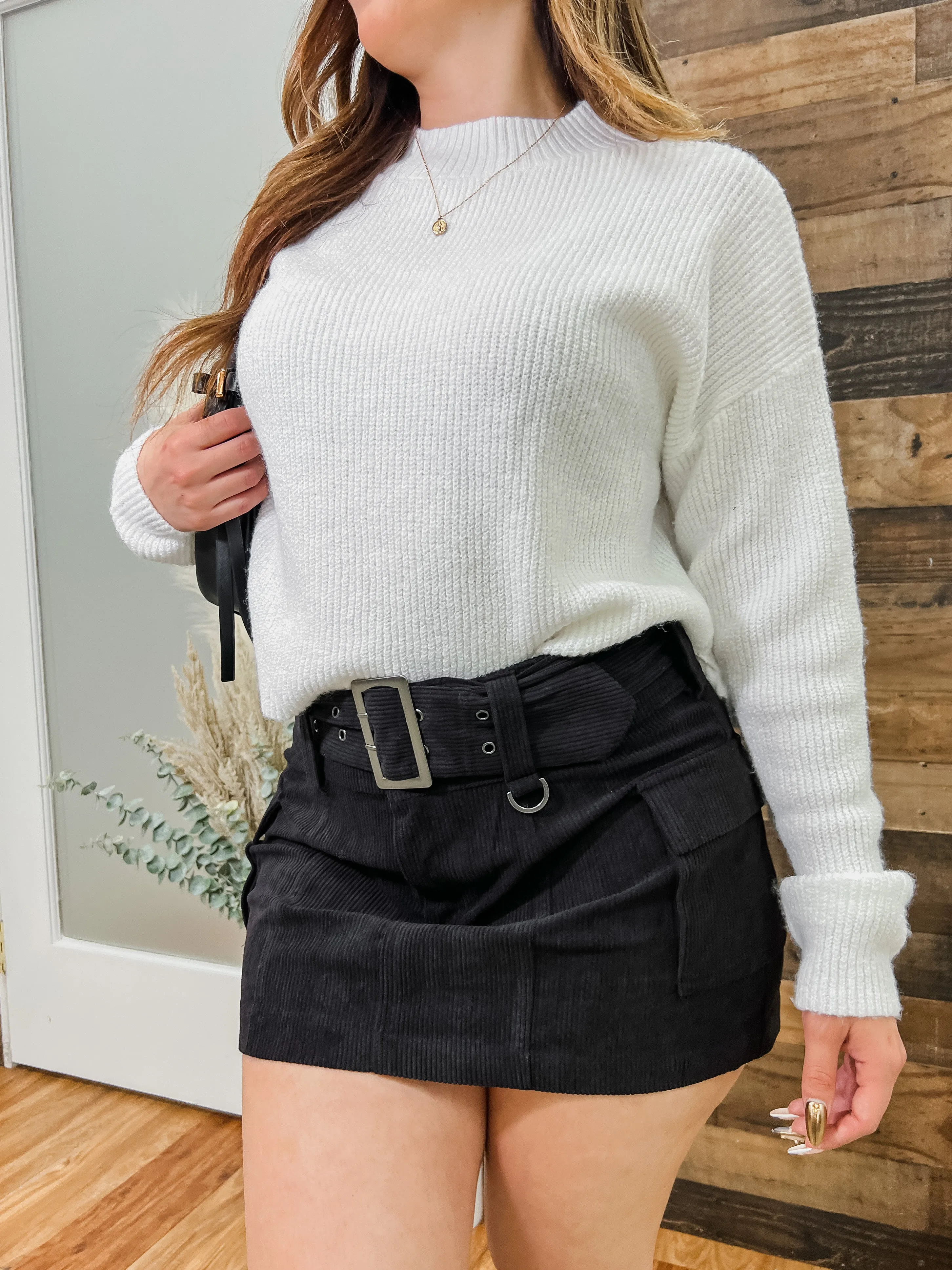 Kendall Mock Neck Soft Sweater