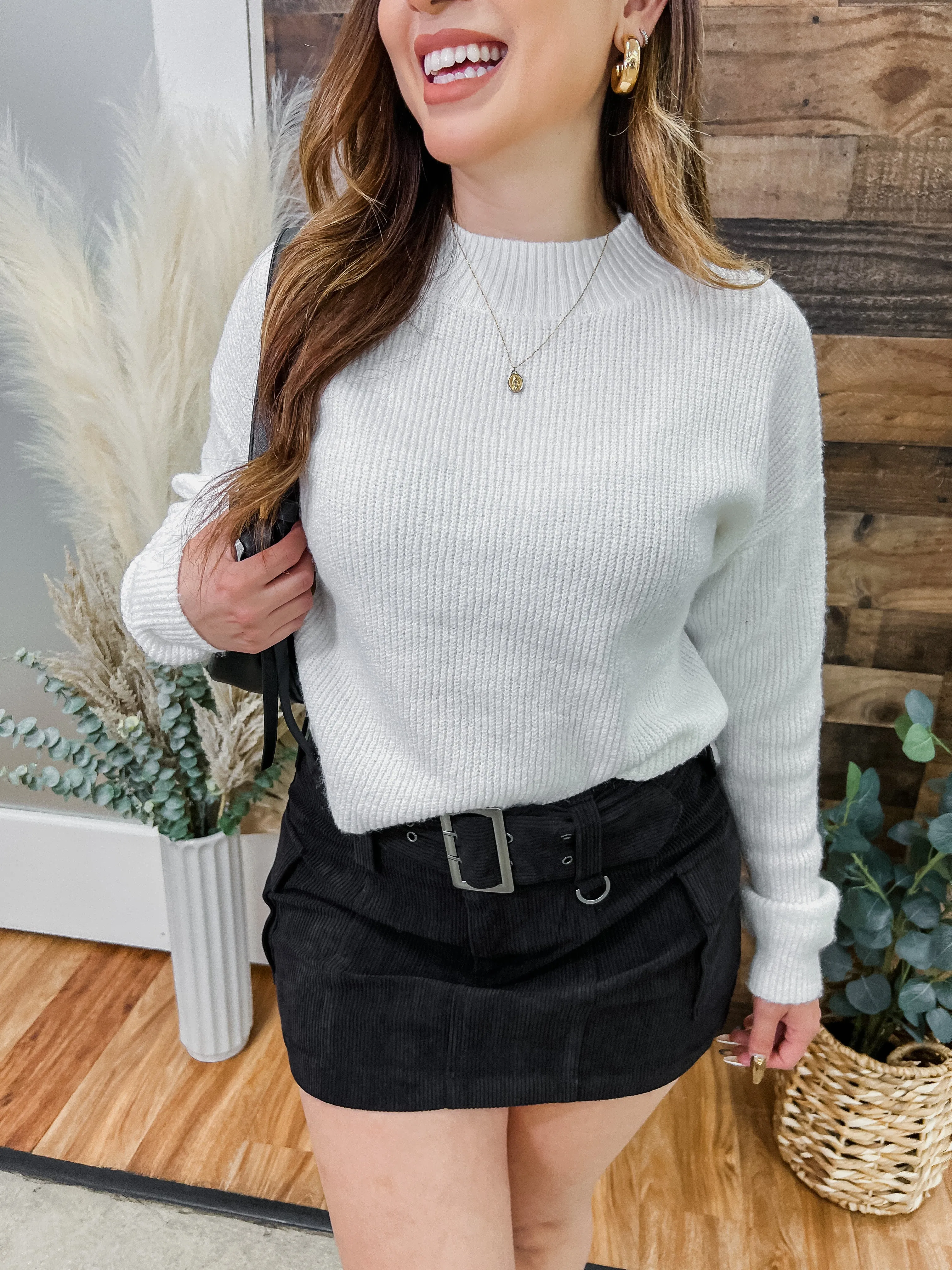 Kendall Mock Neck Soft Sweater