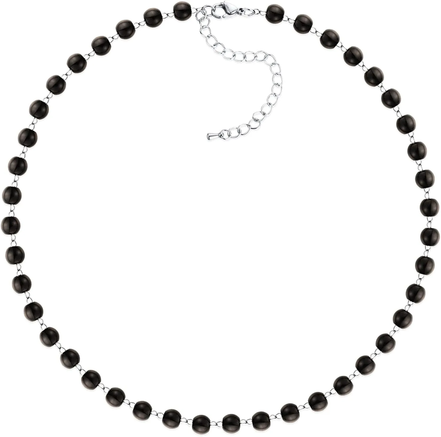 KPOP Necklace Inspired Beads Beaded Necklace Choker Kpop Style Cosplay Stainless Steel