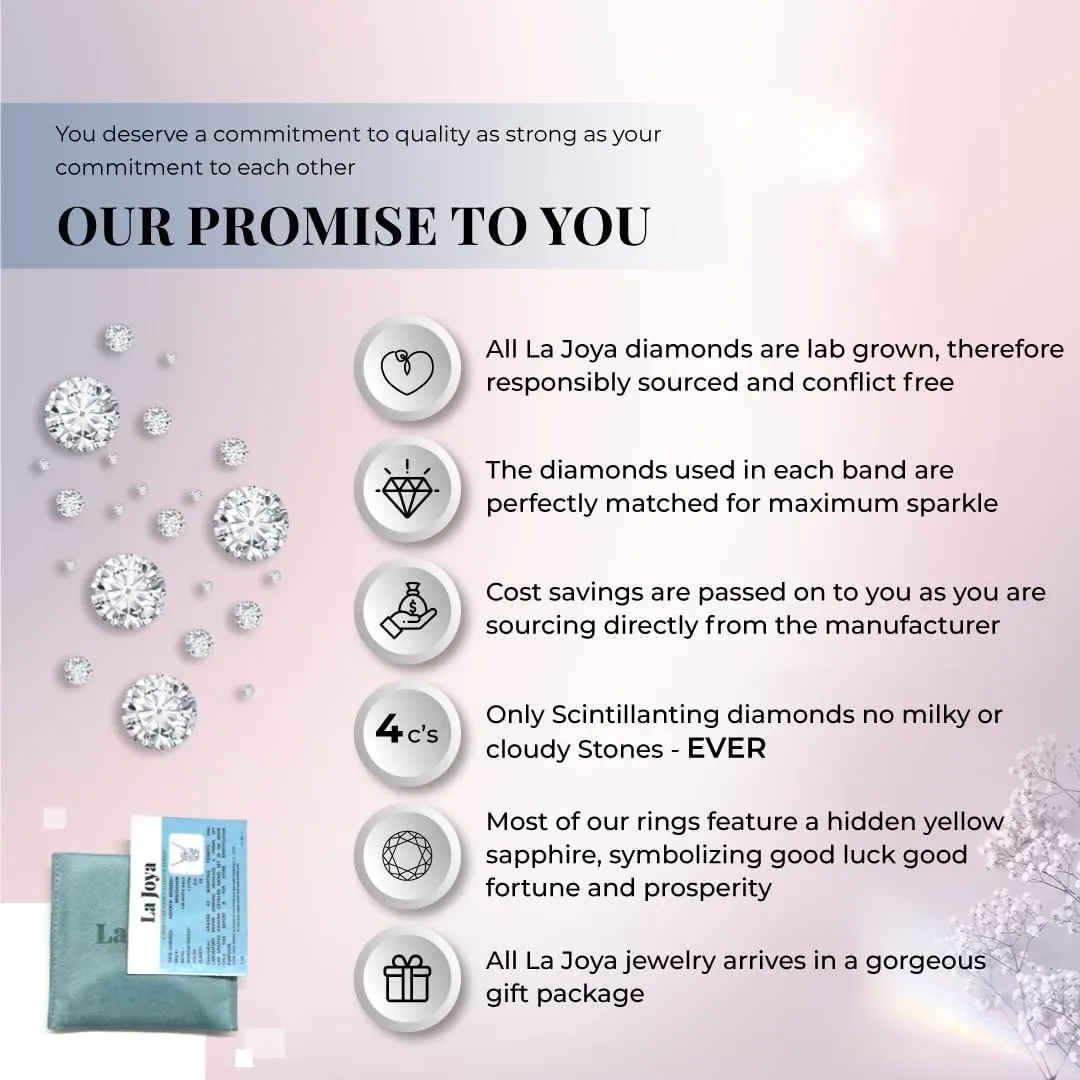 La Joya 1/3-1 CT TW Certified Lab Created Diamond Eternity Band for Women | Sparkling 10k Solid Gold Anniversary Bands, Stackable Bands, and Diamond Wedding Rings for Women
