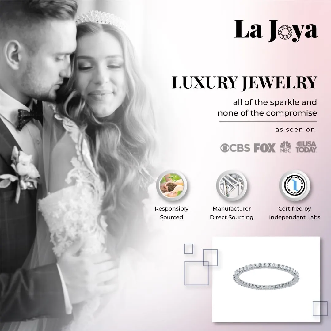La Joya 1/3-1 CT TW Certified Lab Created Diamond Eternity Band for Women | Sparkling 10k Solid Gold Anniversary Bands, Stackable Bands, and Diamond Wedding Rings for Women