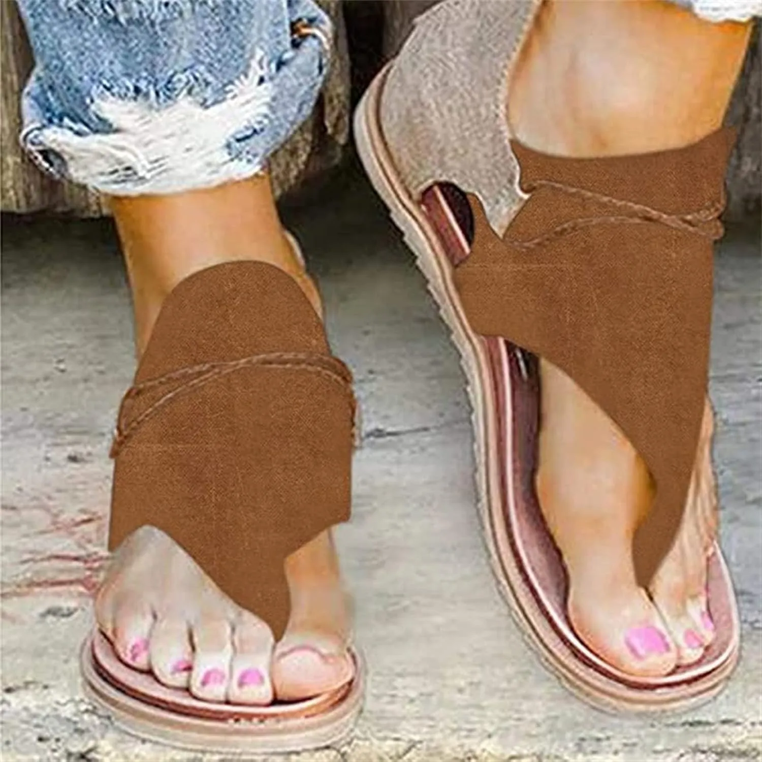 Ladmiple Sandals Women Dressy Summer 2023 Fashion Flip Flop Gladiator Sandal Causal Beach Travel Platform Slippers Shoes