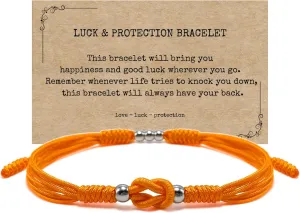 LAMIBEE Infinity Surfer Friendship Bracelet, Forever Love and Friendship with Multicolor Color, Lucky Tibetan Knot Protection String Woven