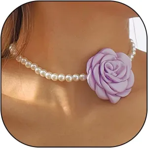 Large Rose Flower Pearl Choker Necklaces, Vintage French Camellia Charm Short Clavicle Necklaces, Fashion Statement Jewelry Gifts for Women