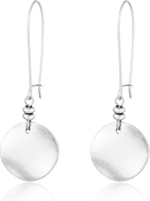 LILIE&WHITE Burnt Gold And Silver Round Disc Dangle Earrings For Women Statement Earrings Fashion Earrings Costume Jewelry For Women Boho Earrings
