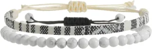 LUBINGSHINE 2pcs Surfer Beach Bracelet, Weave Bracelets for Men Women, Handmade Boho Beaded Braided Bracelets, Summer Jewelry Wrap Bracelets, Waterproof Adjustable Anklet