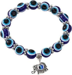 Lucky Evil Eye Bracelet for Women Valentines Day Family Turtle Hamsa Hand Elephant Charm Gift Stretched Wrap Birthday Anniversary