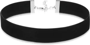 Lusofie Black Choker Necklace Classic Plain Black Choker Velvet Choker Necklace Gothic Jewelry for Women Girls