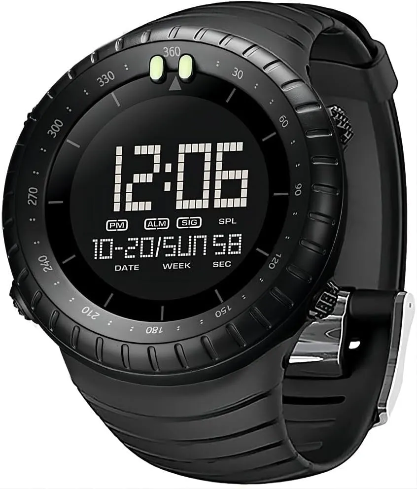 Men's Digital Sports Watch Military Waterproof Tactical Watch with LED Backlight Watches for Men