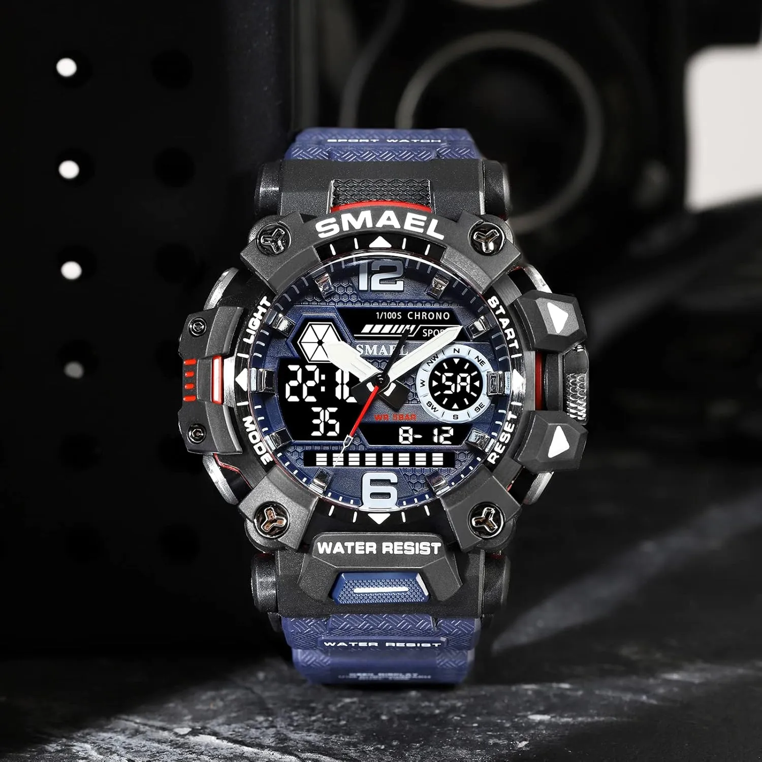 Men's Military Watch Outdoor LED Digital Watch Waterproof Tactical Army Wrist Sports Watches for Men 8072