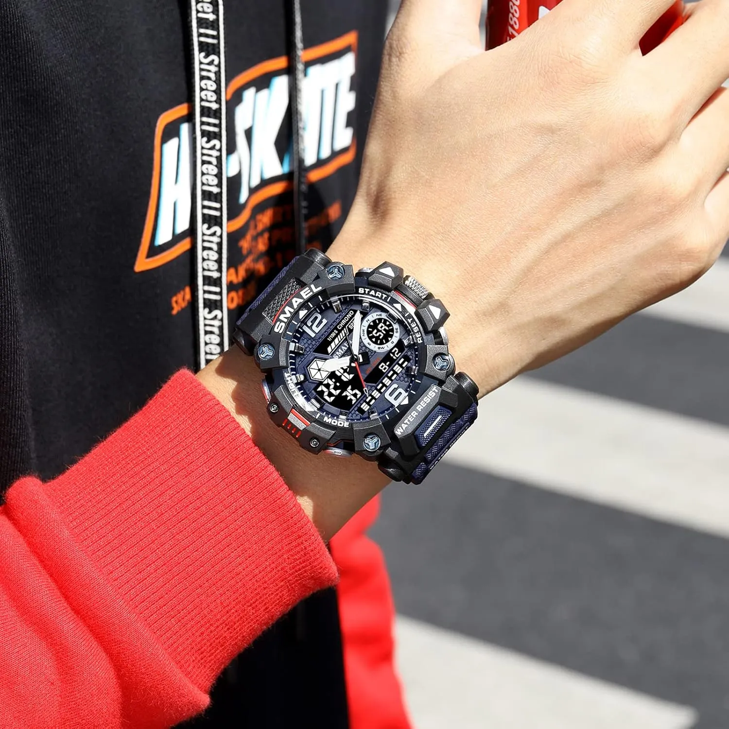 Men's Military Watch Outdoor LED Digital Watch Waterproof Tactical Army Wrist Sports Watches for Men 8072