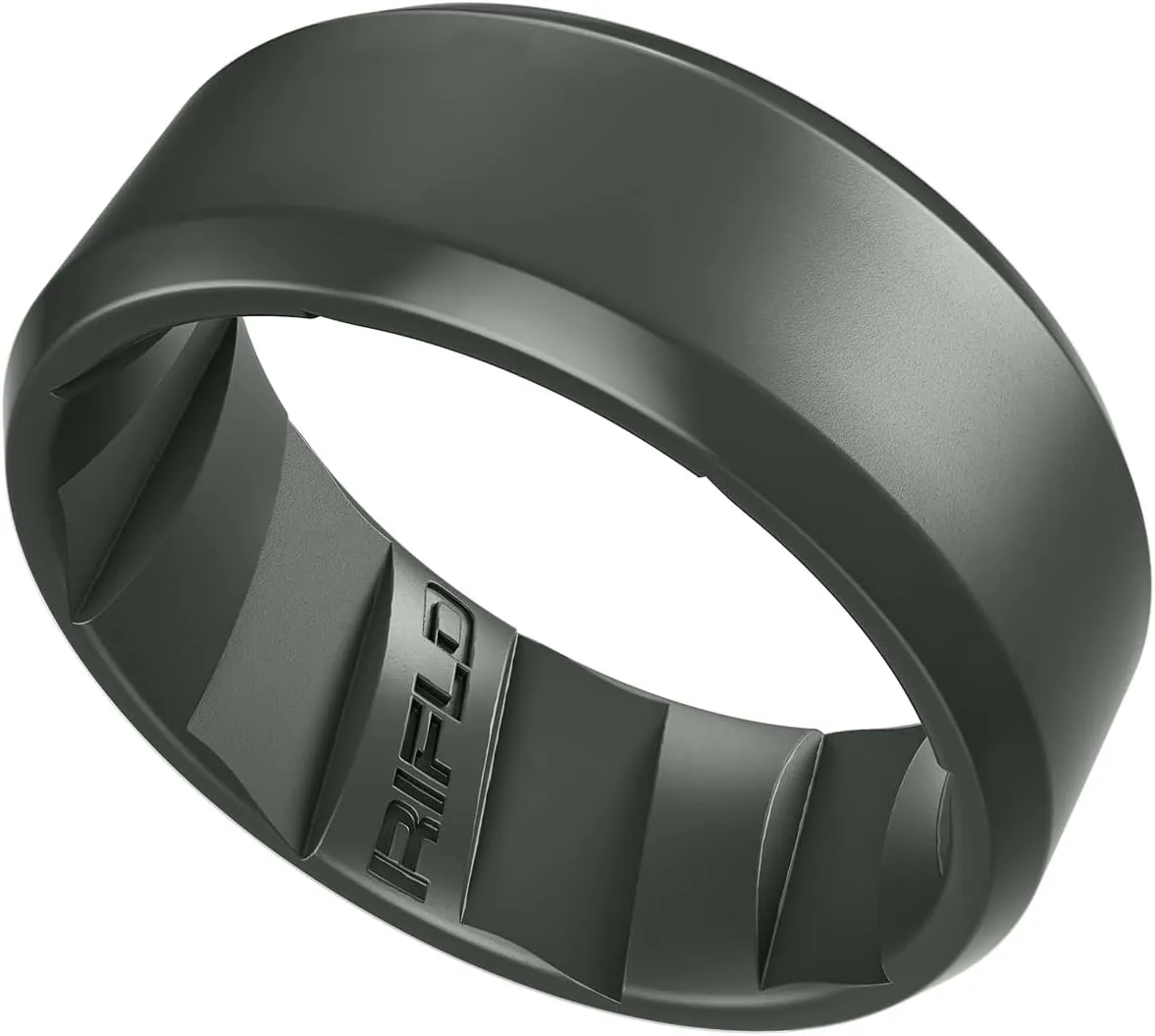 Men's Tactical Silicone Rings, 9mm Wide 2.5mm Thick Rubber Wedding Bands for Him, Breathable Working Man's Performance Ring