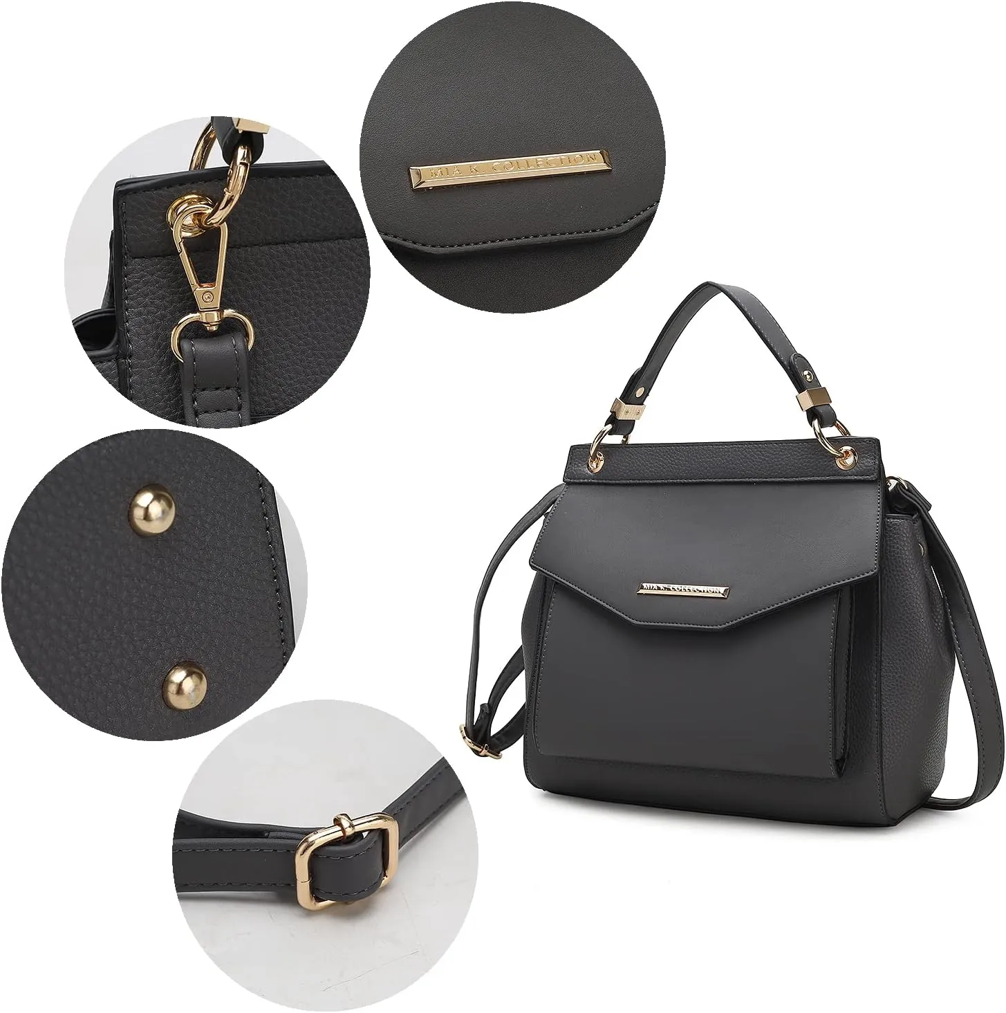 MKF Collection Satchel Convertible Handbag, Womens Backpack, Satchel & Crossbody 3-in-1 Top-Handle Purse