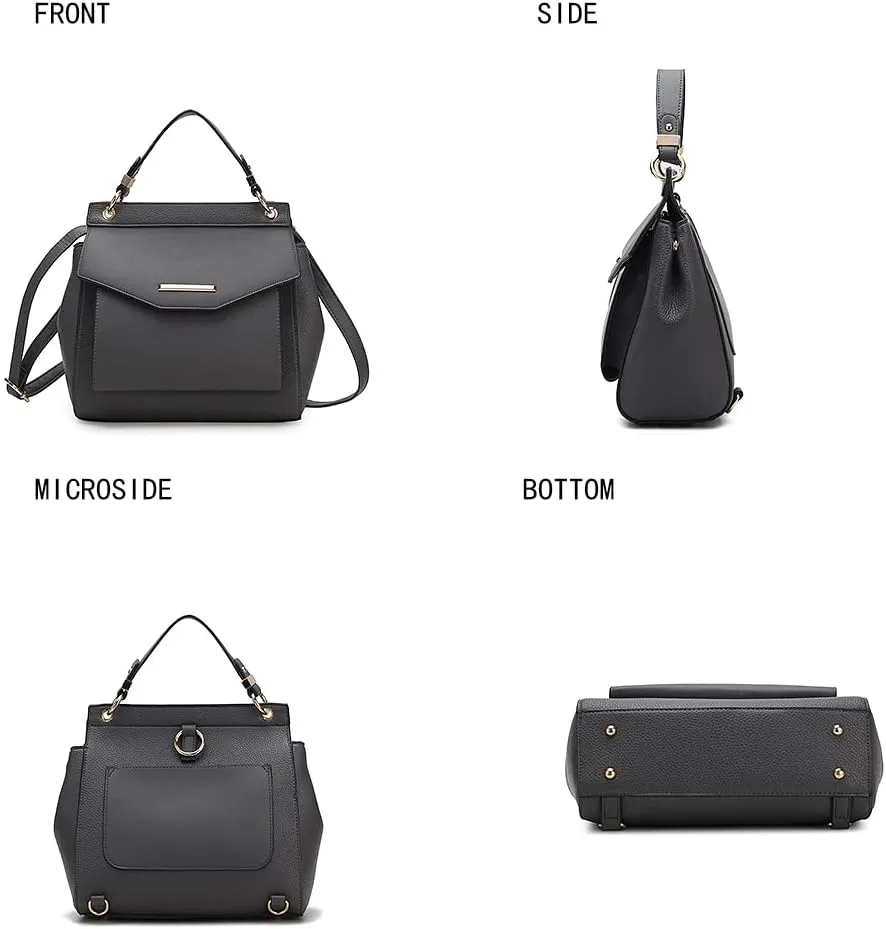 MKF Collection Satchel Convertible Handbag, Womens Backpack, Satchel & Crossbody 3-in-1 Top-Handle Purse