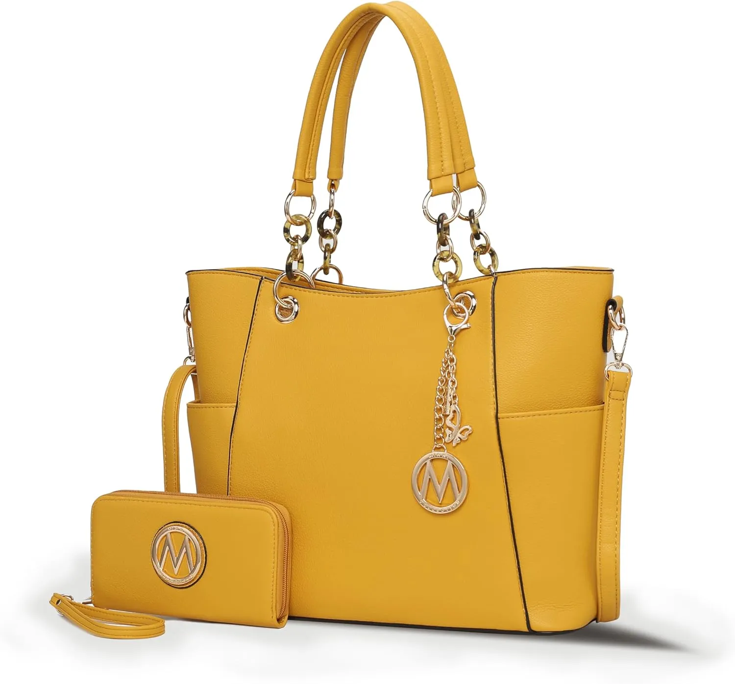 MKF Collection Tote Bag for Women, Handbag Set with Wallet-Top-Handle- Vegan Leather Purse